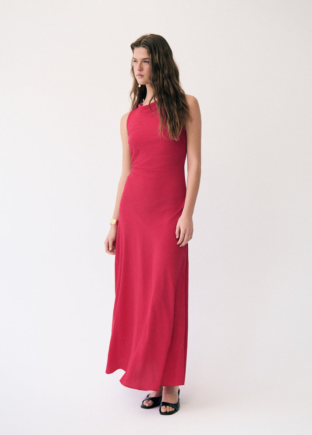 Langes Jacquard-Kleid