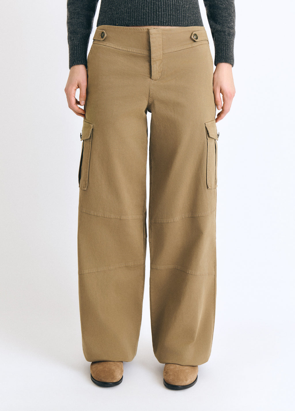 Pantalon cargo taille mi-haute
